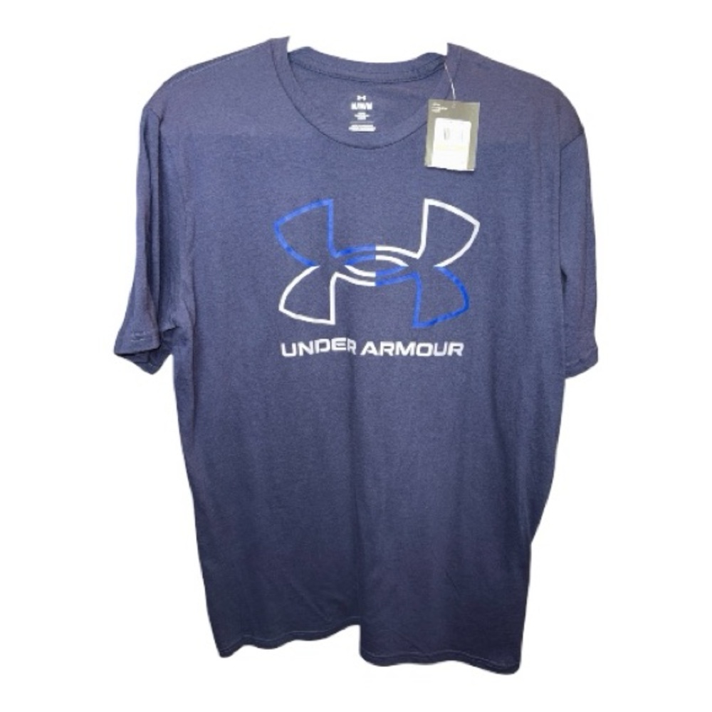 Men Under Armour Loose Fit Tee Shirt | Blue with Logo | NWT |